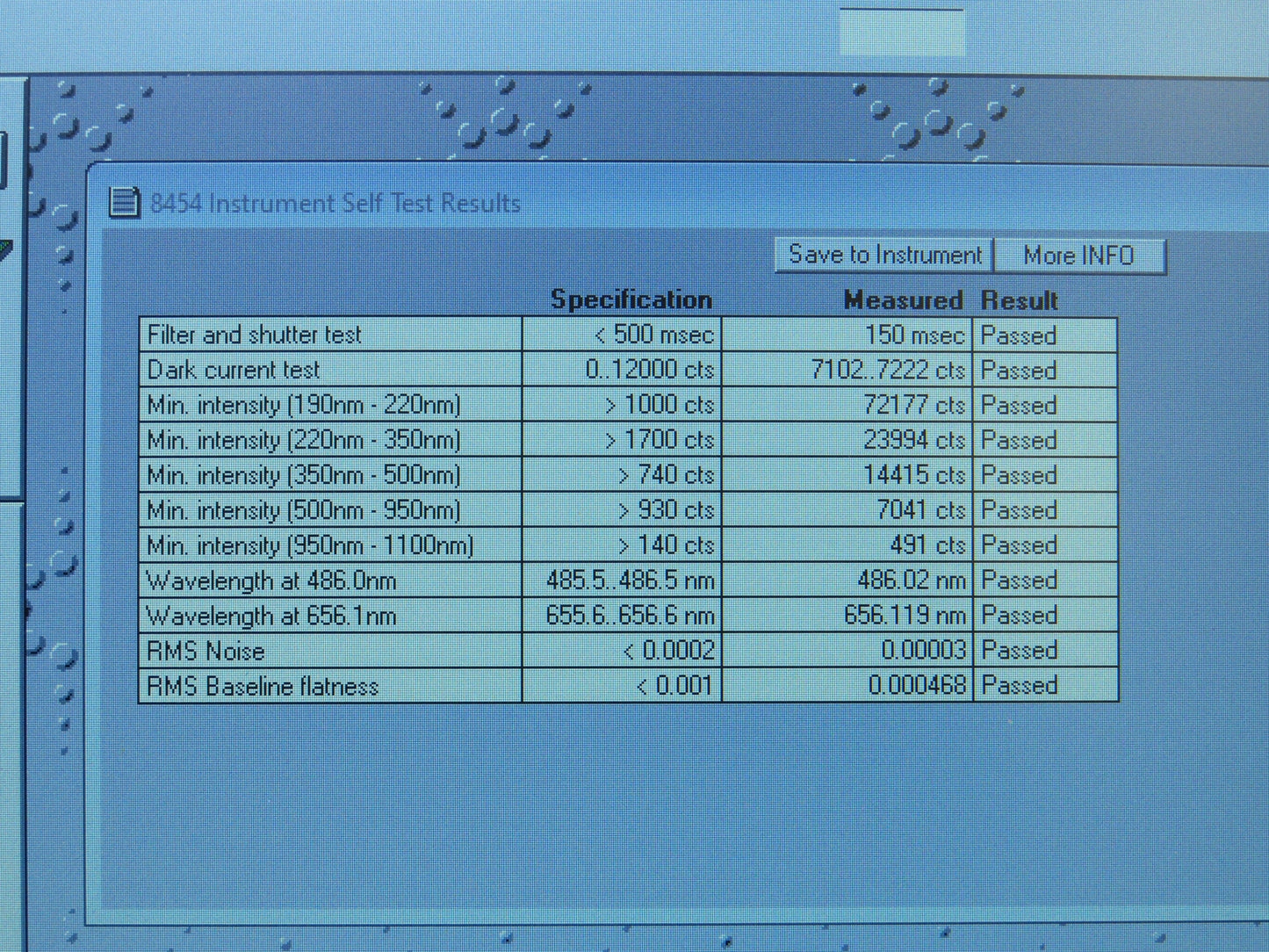 Agilent G1103B Cary 8454 Uv-Vis Spectrophotometer