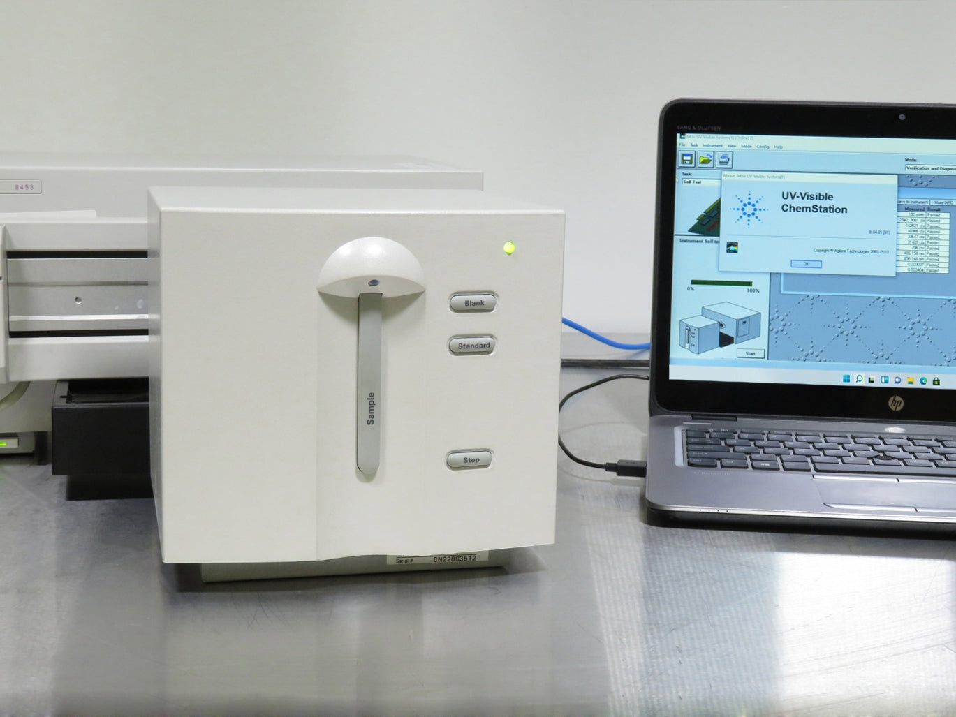 Agilent 8453 G1103A Spectrophotometer w/ G1120A Multicell Transport