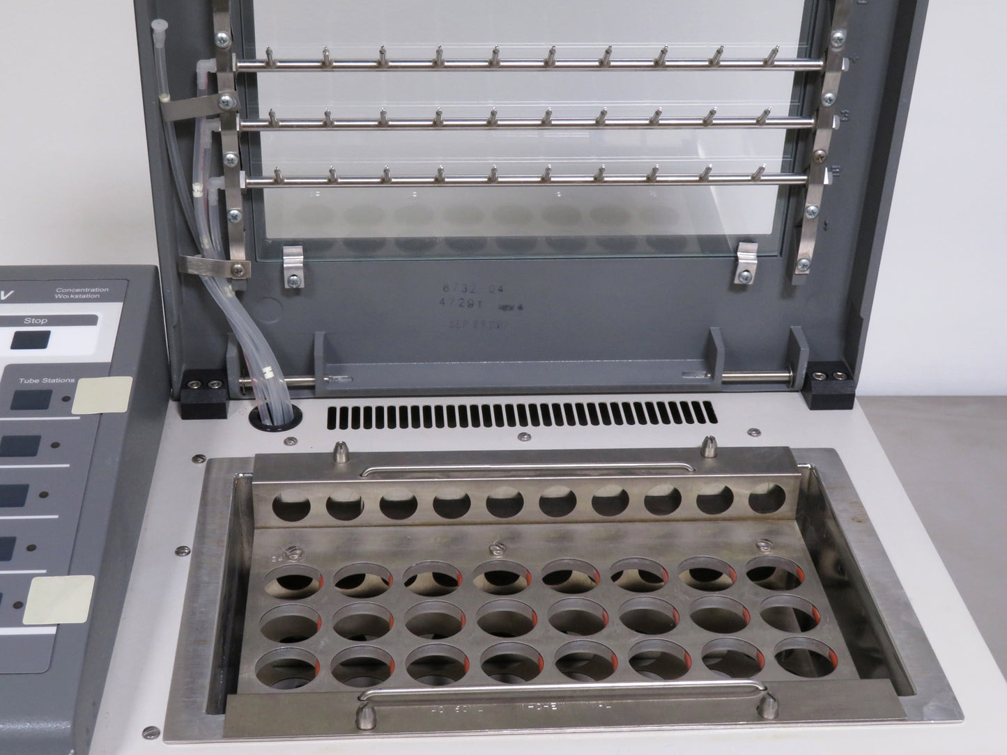 Caliper TurboVap LV Evaporator w/ 40/60ml I-Chem Vial Tube Rack