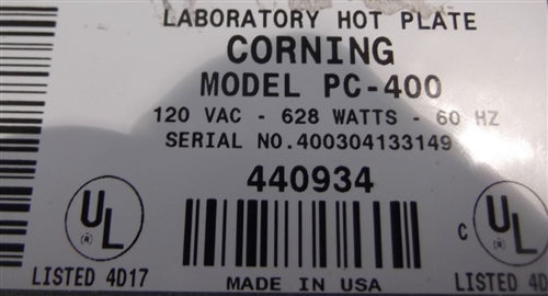 Corning PC 400 Hot Plate