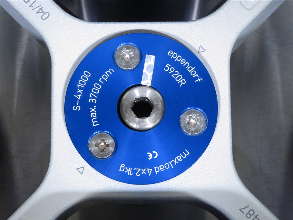 Eppendorf S-4x1000 Swing Bucket Rotor w/ Round Buckets & Plate Buckets