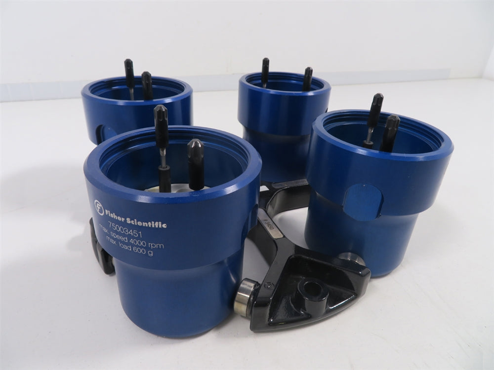 Fisher Scientific 75003450 Swing Bucket Rotor w/ 75003451 Round Buckets