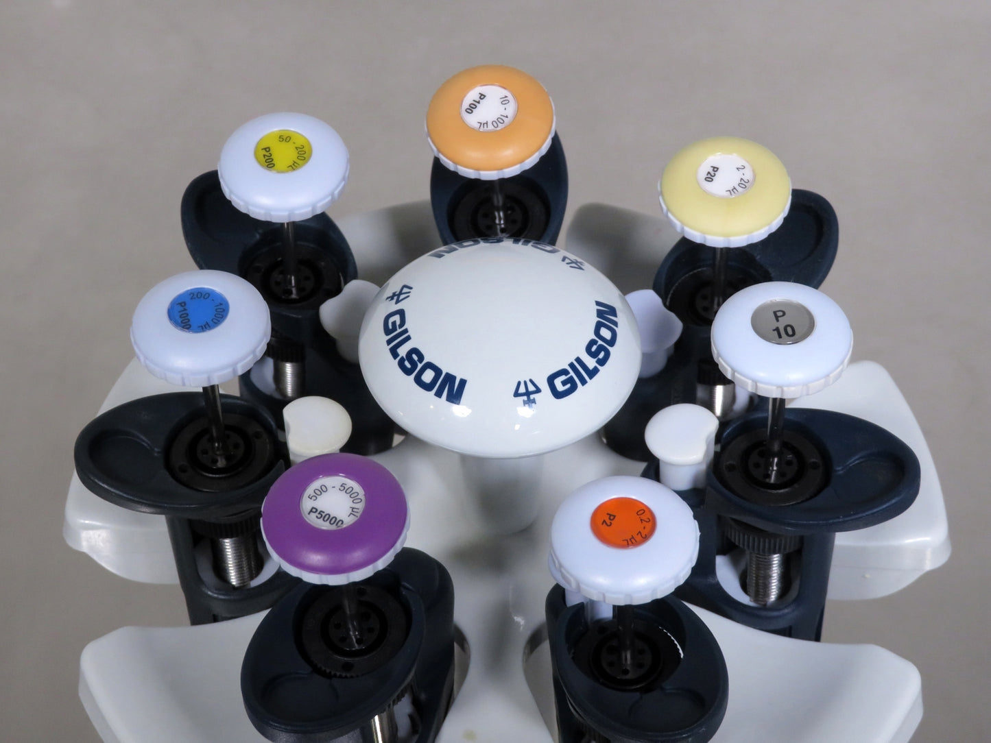 Gilson P10, P20, P100, P200, P1000, P5000, P10mL Pipette Set Classic Large Plunger