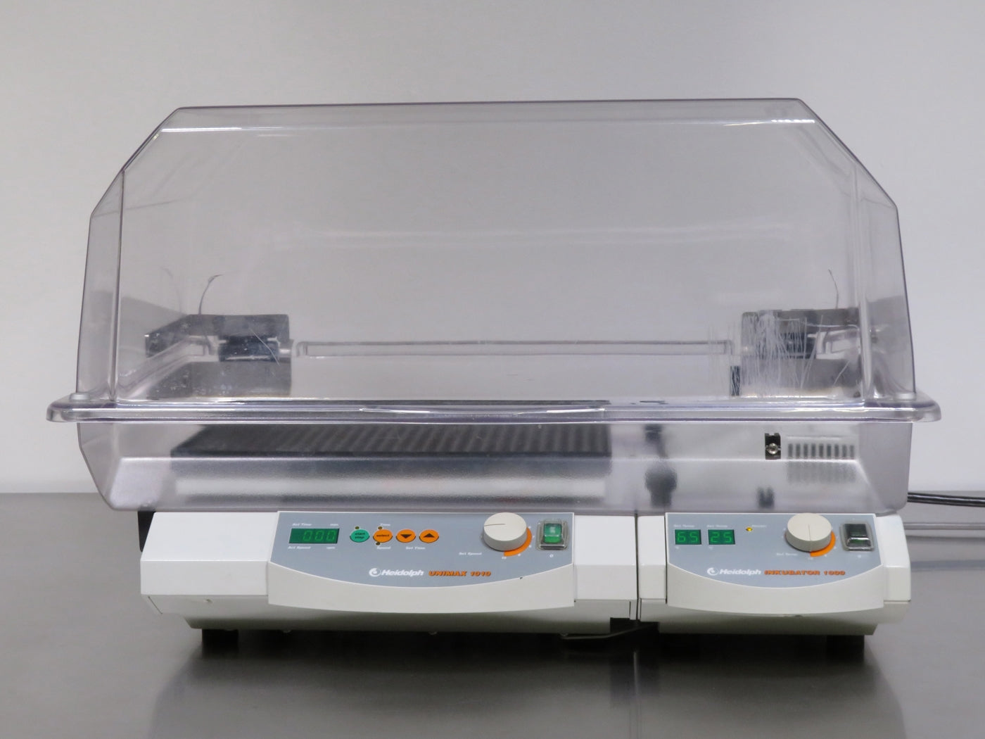 Heidolph Unimax 1010 Orbital Shaker w/ Heating Module and High Incubator Hood