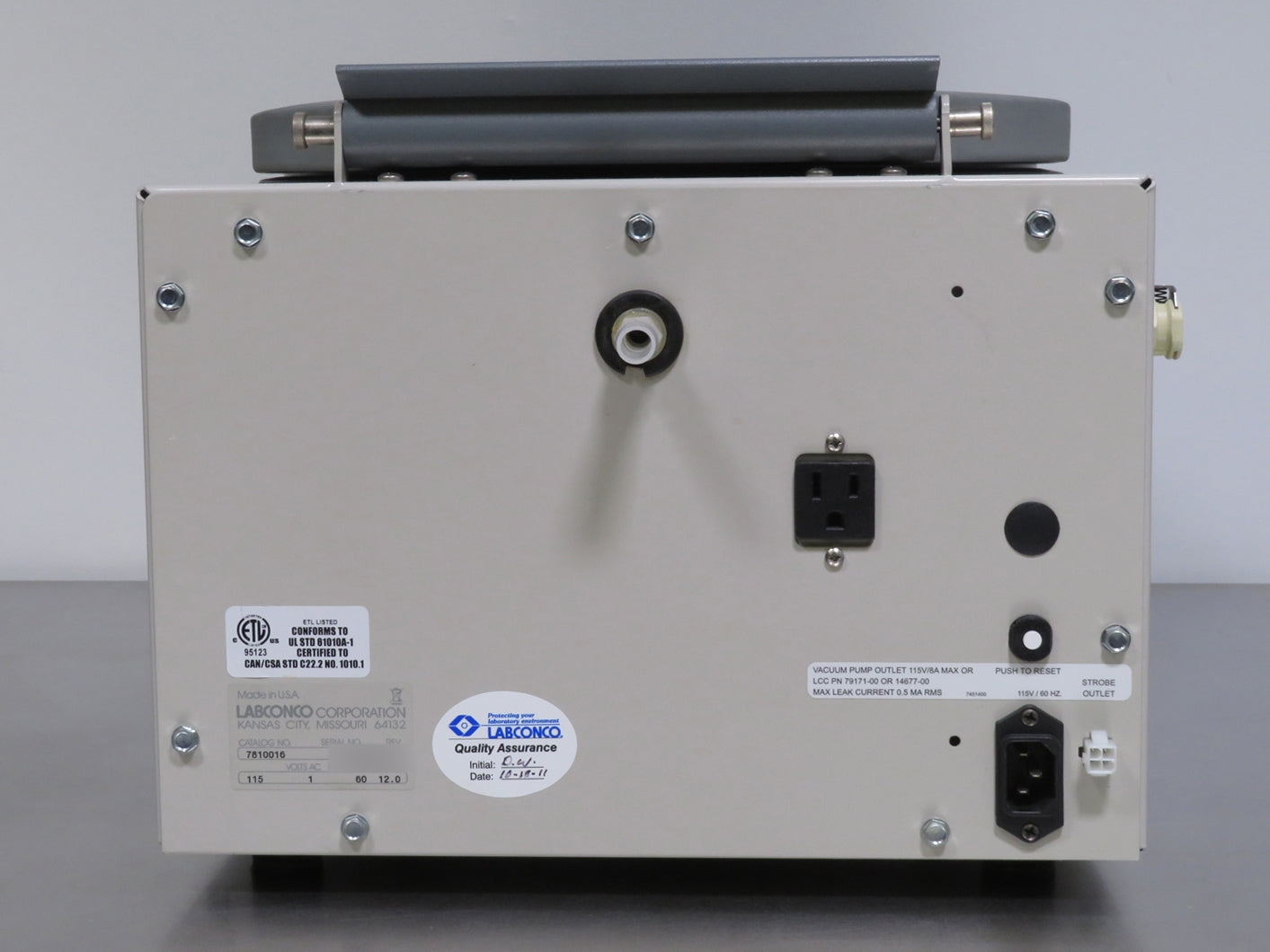 Labconco Acid-Resistant Centrivap Vacuum Concentrator System w/ -50C Cold Trap