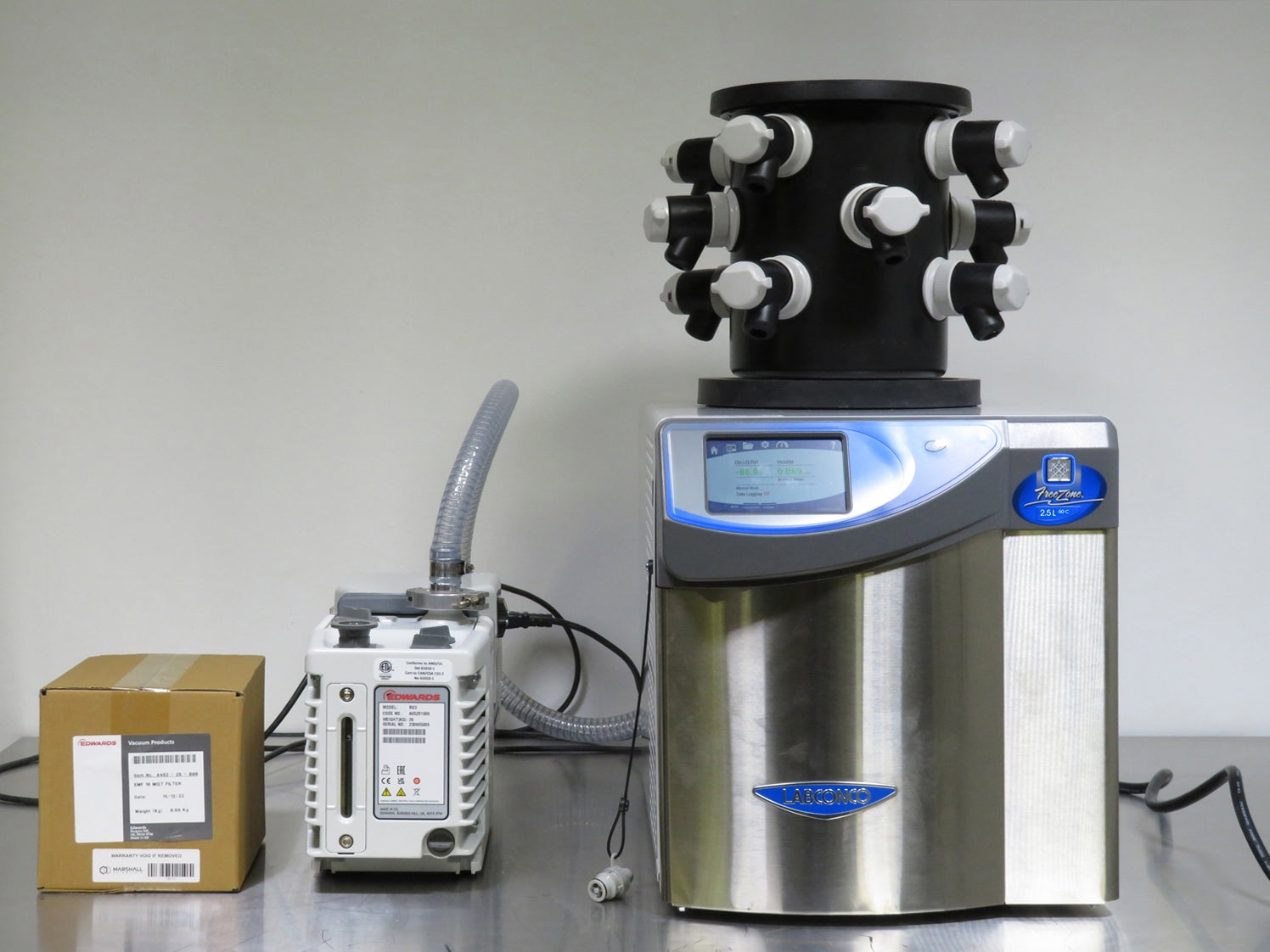 Labconco FreeZone 2.5L -50C Benchtop Freeze Dryer System, PTFE Coated