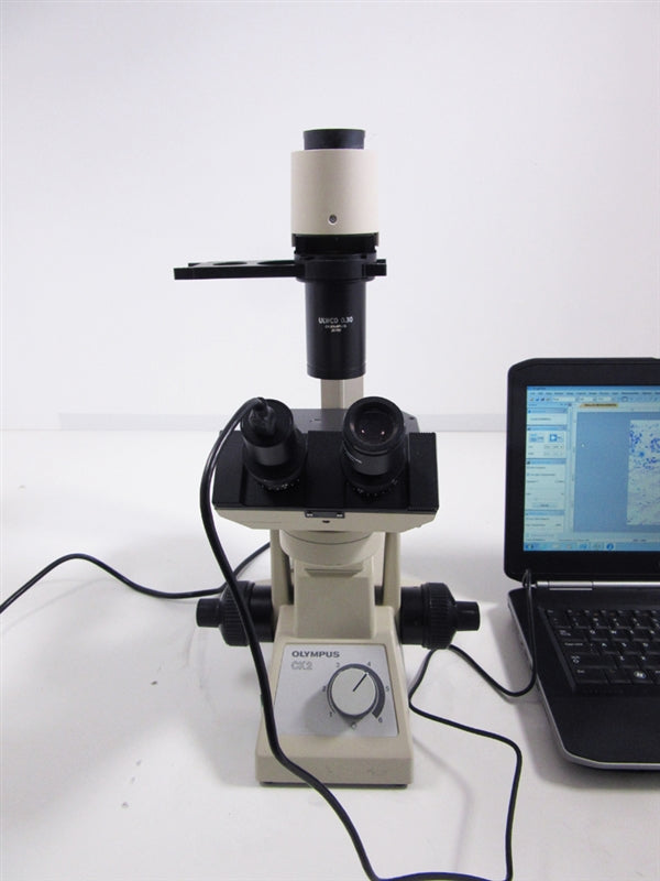 Olympus CK2 Phase Contrast Microscope w/ Computer & Imaging Software