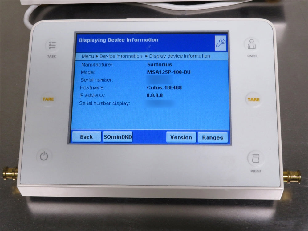 Sartorius Cubis MSA125P-100-DU Semi-Micro Analytical Balance