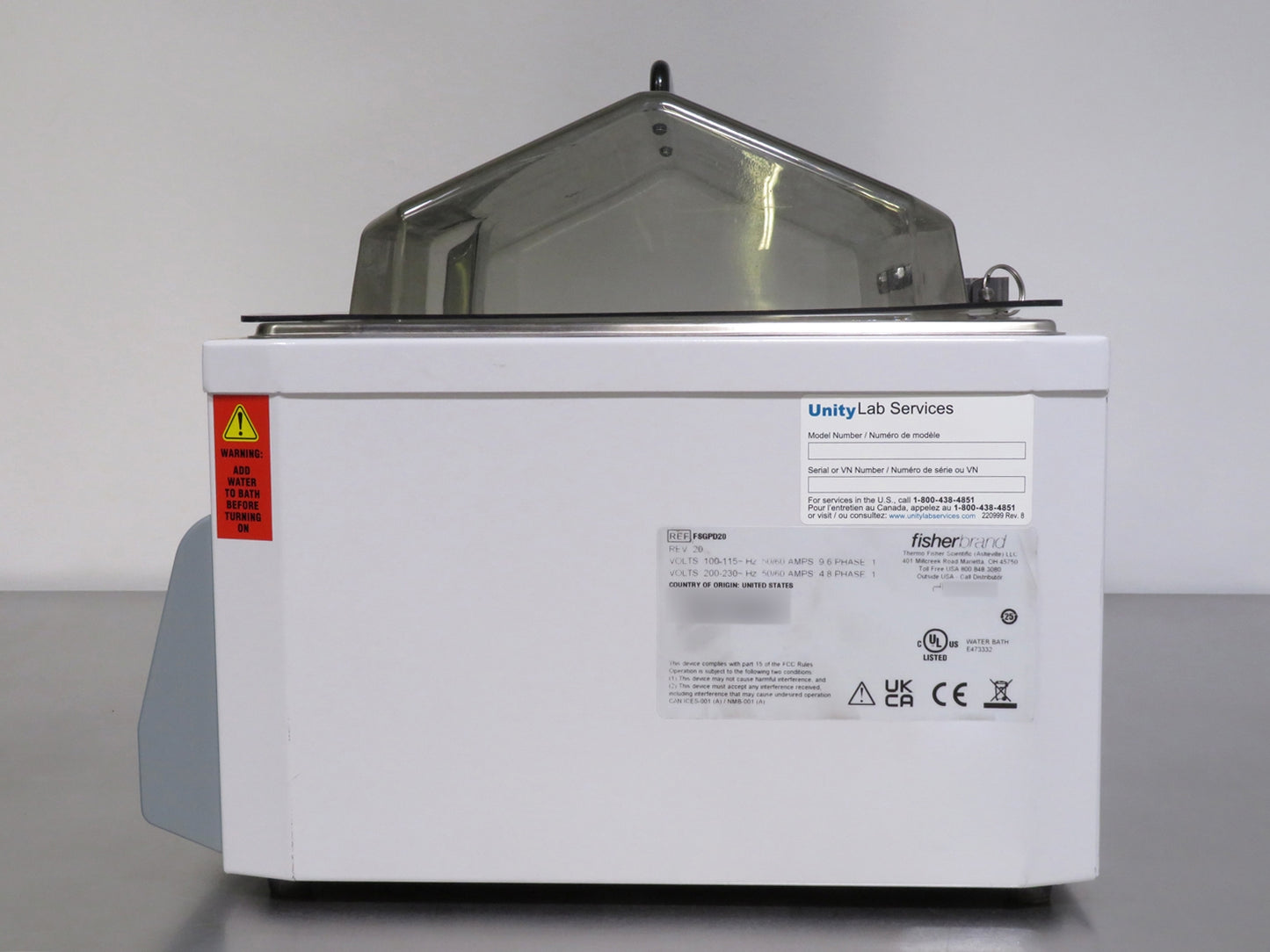 Fisher Scientific Precision GPD 20 Water Bath