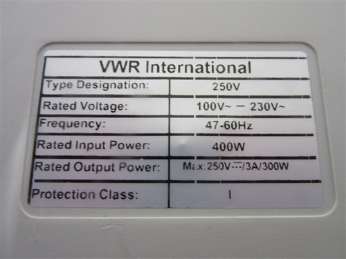 VWR 250V Electrophoresis Power Supply